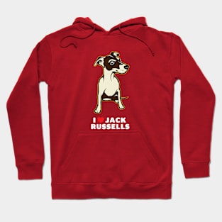 I Love Jack Russells Dog Art Hoodie